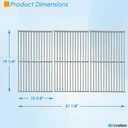19 1/4" Cooking Grates Replacement Parts for Nexgrill, Kitchen Aid, Kirkland, Jenn Air, Brinkmann and Other Grill, 7MM Solid Stainless Steel Cooking Grid for Members Mark