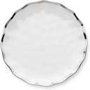 Regency Silver 9-Inch Porcelain Salad Plates  Set of 4 Elegant Silver-Trimmed Plates  Perfect for Appetizers, Salads & Desserts  Durable, Dishwasher-Safe Tableware for Everyday & Formal Dining