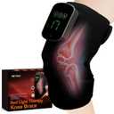 Red Light Therapy for Knee & Elbow, Vibration & Heated Massage for Knee Brace,660nm&850nm Red Light Therapy, Heated Device for Joint, Elbow, Shoulder Pain Relief