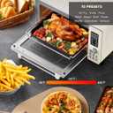 Nuwave Bravo Pro Smart Air Fryer Toaster Oven Combo, Airfryer Convection Oven Countertop, 10-in-1 Functions with Quicker & Even Crisp Technology, 1800W, 50-450F, PFAS-Free, 21QT, Vanilla Cream