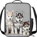 Cute Husky Puppy Lunch Bag Box Tote Insulated Washable School Cooler Bag (color4)