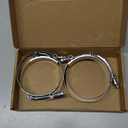 QWORK 3.5" T-Bolt Hose Clamp Stainless Steel, Working Range 95mm - 103mm for 3.5" Hose ID, Turbo Intake Intercooler Clamp, 4 Pack