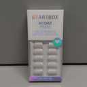 BTArtbox Press On Nails - White French Tip Press on Nails Square, Glue On Nails for Wedding Gift, Supremely Fit & Natural Stick On Nails in 15 Sizes - 30 Fake Nails Kit, Classic French