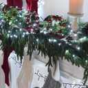 Cluster Lights Christmas 400 Led Fairy Lights Green Wire 49FT Twinkle Lights with Remote 8 Modes String Lights Timer Plug in Firecracker Fairy Lights for Outdoor Valentines Day Decorations,Cool White