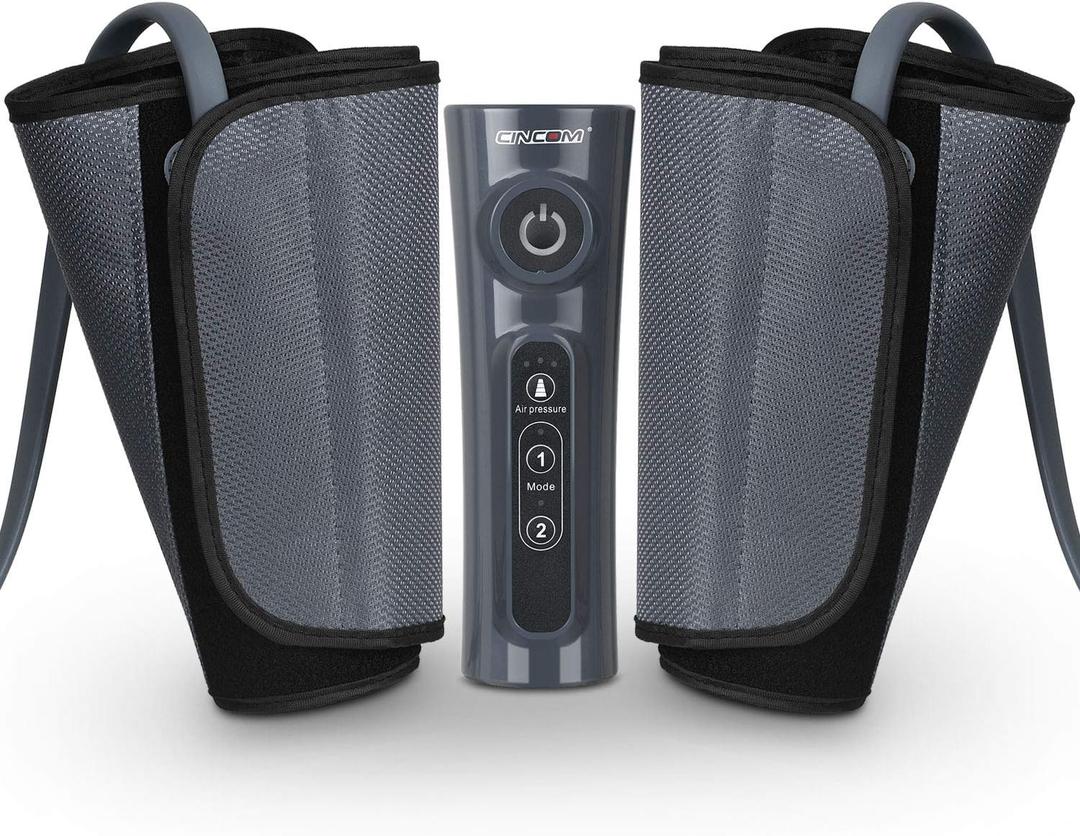 CINCOM Leg Massager for Circulation and Pain Relief, Air Compression Calf Massager with 2 Modes 3 Intensities Helpful for RLS Edema and Muscles Relaxation Gifts - FSA HSA Eligible