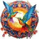 Wooden Puzzles for Adults - Mandala Hummingbird Wooden Puzzle, Unique Shaped Wood Jigsaw Puzzle for Adults, Wood Puzzles Adult, Gifts for Family, Wall Art Home Decor (100pcs 7.9 * 7.9in S)