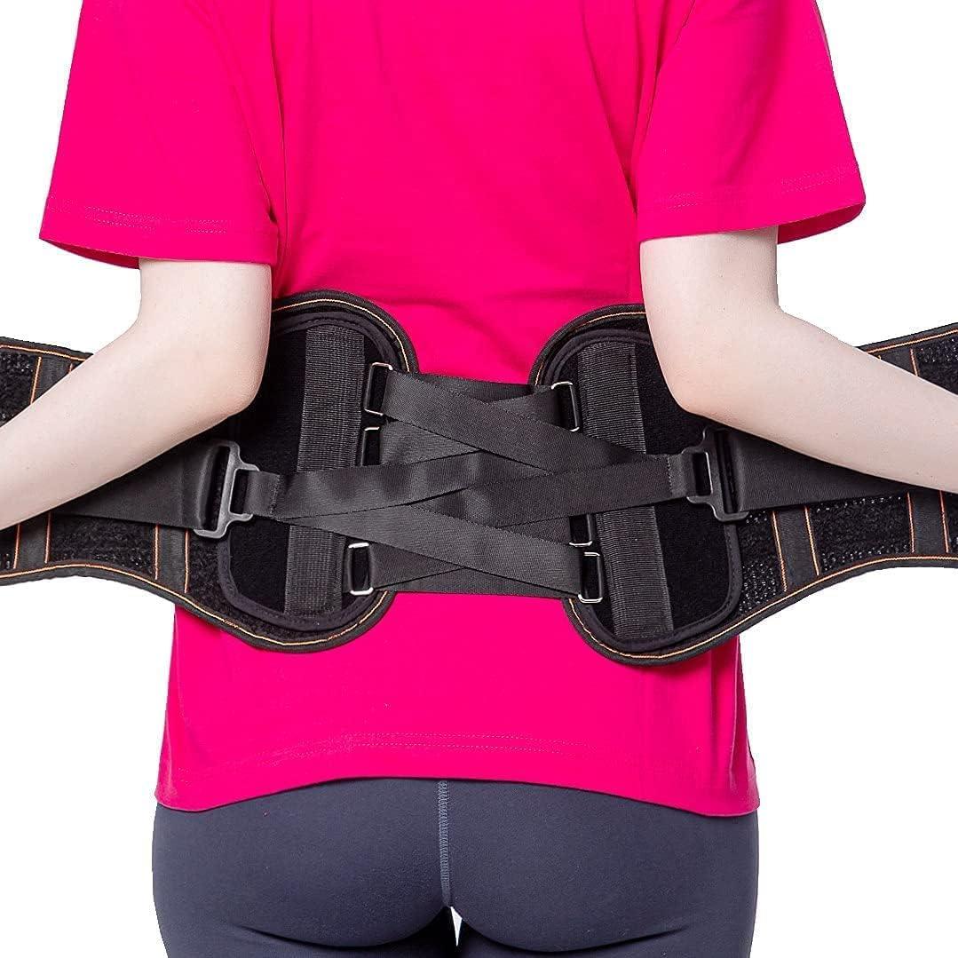 King of Kings Lower Back Brace Pain Relief with Pulley System - Lumbar Support Belt for Women and Men - Adjustable Waist Straps for Sciatica, Spinal Stenosis, Scoliosis or Herniated Disc - Small (Small (Pack of 1))