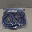 Garden Hose 15ft, Premium Woven Fabric Metal Stainless Steel Hose, Kink-free Flexible Water Hose, Puncture Proof Hose With Crush Resistant On/ Off Valve Brass Fitting for Yard, Rv (Blue, 15 ft)