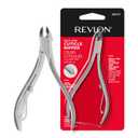 Revlon Half Jaw Cuticle Nipper, Manicure Tool for Nail Care, Hangnail Clipper, For More Precise Trims, Non-Slip Grip, Stainless Steel, 1 Count