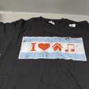 I Love Chicago House Music - Flag DJ Gift T-Shirt (Small, Black)