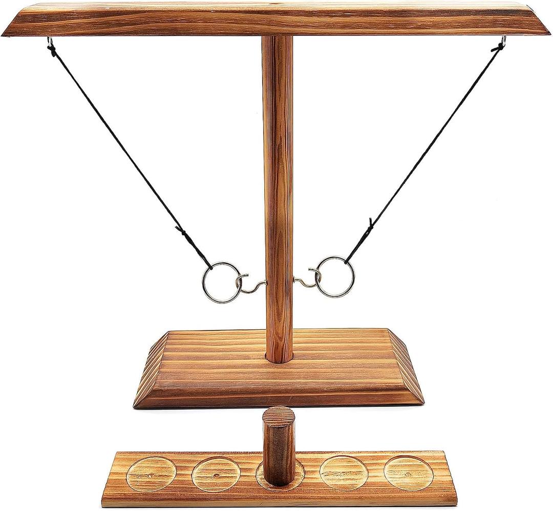 Ring Hook Games for Adults,Hook and Ring Game,Yard Games,Patio Decor,Wooden Hook and Ring Game for Bars,Home,Party,15.5" X 13" Large Size