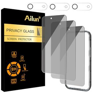 Ailun 3Pack for iPhone Air /17 Air Privacy Screen Protector[6.5 inch]+3Pack Camera Lens Protector with Installation Frame,Dynamic Island Compatible,Anti Spy Tempered Glass[Not for iPhone17/Pro/ProMax]