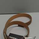 Men's Genuine Leather Suede Belts Casual Dress Belt 1 3/8" Wide (Brown)