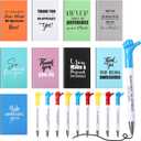 18 Pcs Christmas Appreciation Gifts Set Includes 9 Inspirational Notebook Journals & 9 Motivational Thumbs up Pens, Thank You Gifts Bulk for Employees Office Staff Teachers MA CMA Nurses