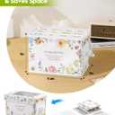 Greeting Card Organizer Box With 13 Removable Dividers, Oxford Cloth Card Organizer With Transparent Lid, Store 140+ Cards for Photos, Stamp, Crafts, Envelopes, Sticker, Scrapbooking
