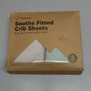 KeaBabies 2-Pack Organic Crib Sheets for Boys, Girls - 52x28 Fitted Crib Mattress Sheet Neutral, Breathable Jersey Cotton Cover for Baby Bed, Toddler Mattress, Soft & Cute Prints (Soft White)