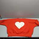 Womens Merry Christmas Sweaters Long Batwing Sleeve Sweater Loose Fit Pullover Top Sweaters (Small, Heart Red)