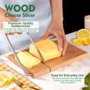 4 x WILLKOMMEN Wood Cheese Slicer, Cheese Cutter Board with Blade, 10.8'' x 8.3'' Cheese Slicers for Block Cheese, Butter, Sausage and Ham