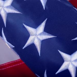 American Flag 2x3 Ft Outdoor Long Lasting US Flag, Heavy Duty Polyester, Embroidered Stars, Sewn Stripes, Brass Grommets, UV Protection Perfect for Outdoors! USA Flag