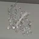 18PCS Clear Christmas Snowflake Icicle Hanging Ornaments Acrylic Crystal Christmas Tree Decorations with Drop Pendants for Xmas Winter Wonderland New Year Party Supplies