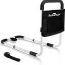 RELIANCER Bed Safety Rail for Elderly Adult,Adjustable Bedside Assist Grab Bar w/Storage Pocket,Bed Side Support Railing for Seniors,Fall Prevent Bedside Handle Bar,Bedside Assist Guard Rails Bed Cane