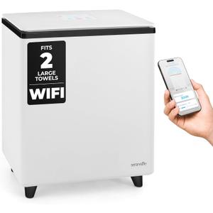 SereneLife WIFI Luxury Rectangle Towel Warmer - Spa & Bathroom Blanket Heater with Custom Fragrance, Auto Shut-Off, Fits 2 large Towels, Blankets, Bathrobes, PJ's - Perfect Gift for Him & Her (Black)