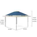 Pop Up Gazebo 13x13, Outdoor Canopy Shelter with 4 Stanbags, 8 Stakes Instant Gazebo Tent for Lawn, Garden, Backyard Deck - Navy Blue(Without Netting)