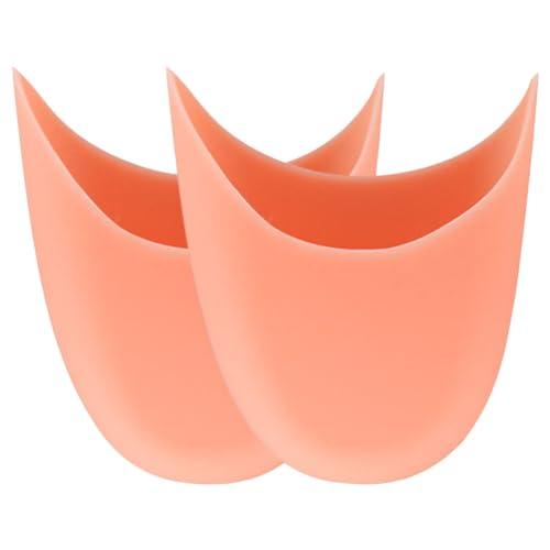 FOMIYES 1 Pair Soft Silicone Toe Pads for Pointe Shoes Gel Toe Protectors with Scientific Arc Design Comfortable and Breathable for Dancers Reusable and Easy to Clean Care