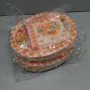 2 x 100 Pcs ThanksGiving Oval Paper Plates and Napkins Set, 10" x 12" Large Disposable Pumpkin Plates for ThanksGiving Party Supplies