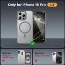 Miracase for iPhone 16 Pro Matte Series Case, Magnetic, Gray