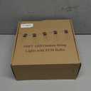 Brightever LED Outdoor String Lights 100FT Patio Lights with 52 Shatterproof ST38 Vintage Edison Bulbs, Outside Hanging Light Waterproof for Porch, Deck, Garden, Backyard, Balcony, 2700K Dimmable (100FT-Warm White, Black Wire)