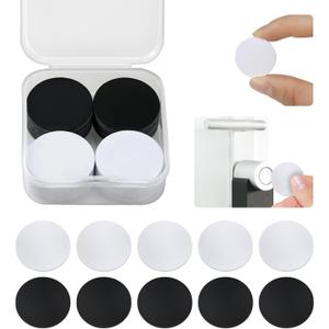 20 Pcs NFC Tags, Stickers Cards With Adhesive Back, Round Rewritable Cards, 504 Bytes Memory Compatible With NFC Enabled Phones (25mm) (White+black)
