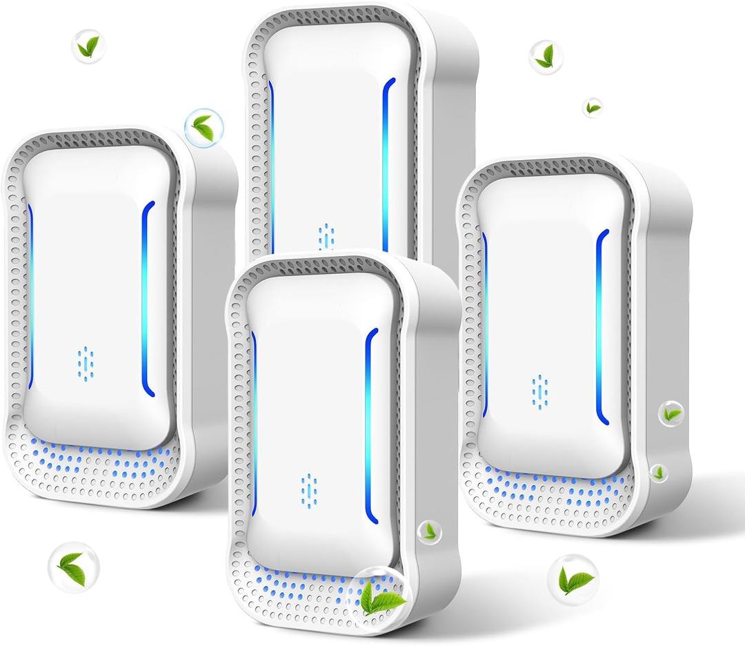 Plug in Air Purifier for Home, Negative Ion Air Ionizers Ozone-Free & Filterless Quiet Portable Mini Air Cleaner and Litter Box Deodorizer Plug-in for Bedroom