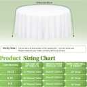 12 Pack Round Tablecloth 120 inch White Table cloths for Round Tables,Stain and Wrinkle Resistant Washable Polyester Tablecloths White Table Cloth 120 Inch Table Cloth for Wedding Party Birthday