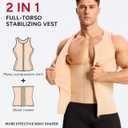 Nebility Mens Shapewear Fajas para Hombres Compression Shirt Men Body Shaper Tank Top Compression Undershirt Sleeveless Vest, Large