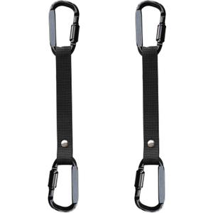 Fence Hooks for Baseball Bag, Softball, Camping, Multifunctional Carabiner Hanging Backpack, Water Bottle (Black) (2)