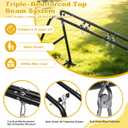 Swing Set for Backyard 3-in-1, 600lbs with 1 Platform and 2 Belt Swing