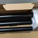 TONIAL1 Inch Double Curtain Rods 72 to 144 Inch (6 to 12 ft), Heavy Duty Decorative Drapery Rod for Windows 69 to 140 Inch (5.75 to 11.7 ft) with Classic Cap Finial, Black
