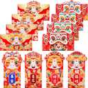 AIERSA Chinese Red Envelope for Money Gift, 2026 Year of the Horse Hongbao 12PCS with Gold Glitter, Lunar New Year & Chinese New Year Lucky Money Ampao Envelopes