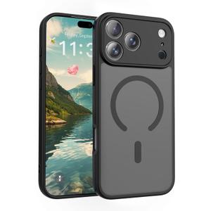 2 x Phone Case for iPhone 17 Pro Max, with Magsafe, Upgraded Full Camera Protection, Military-Grade Shockproof Protective, for Apple Phone Case for iPhone 17 Pro Max(6.9") Black