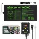 BN-LINK Seedling Heat Mat with Thermostat Controller Combo Set, 10" x 20.75" Plant Heating Mat for Seed Starting with Temperature Control for Indoor Growing, Plants Germination, ETL Listed