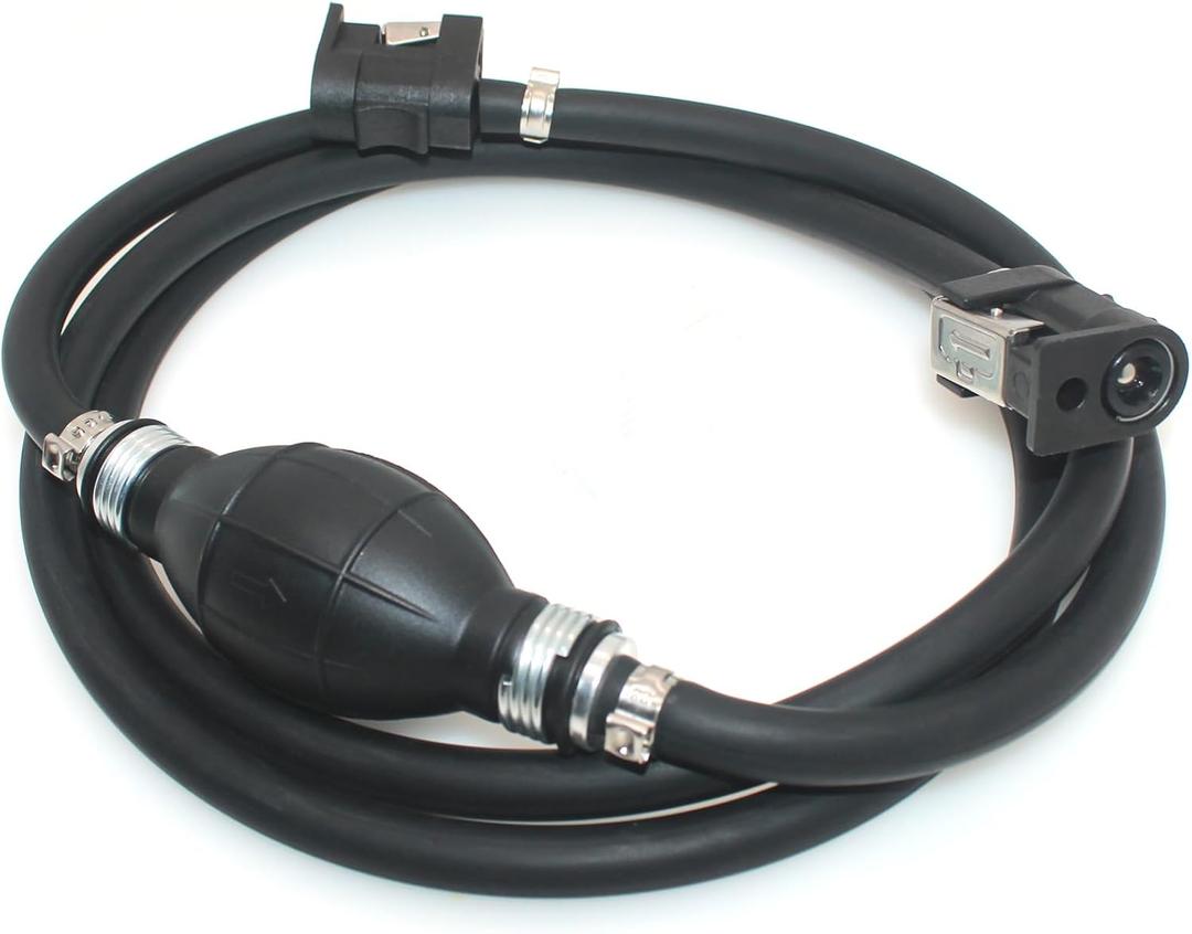 Marine Fuel Line Assembly 5/16 inch Boat Outboard Motor Fuel Line Assembly 7 Foot With Connector and Primer Bulb Compatible With Yamaha Outboard Motors