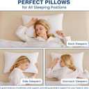 Goose Feather Pillows Standard Size Set of 2, Ultra Soft 700 TC Organic Cotton Shell, 900 FP Down Pillow for Sleep, Luxury Hotel Collection Bed Pillows 2 Pack for Side Back Stomach Sleepers, 18"x26"