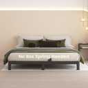 MAF 4 Inch King Metal Platform Bed Frame with Round Corner Legs, 3000 LBS Heavy Duty Steel Slats Support, Noise Free, No Box Spring Needed, Easy Assembly
