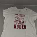 This Actually is My First Rodeo Cowboy TShirt M youth size