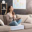 HOMBYS Couch Cushion Replacement Wrapped with Polyester Batting, High Density Couch Cushions Inserts with Dacron Fiber Layer,Upholstery Cushion Padding with Removable Cover,6 inch Thick,22"x22"