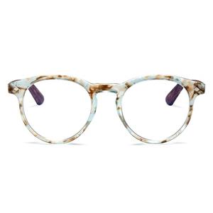 2SeeLife Large Round TR-90 Reading Glasses for Men & Women – Medium-Large Fit, Durable, Spring Hinges, Blue Light Readers, Aqua Blue, +1.25