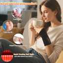 Cordless Wrist Heating Pad, Vibration Massage Heated Wrist Brace, Rechargeable Hand Heating Pad Wrist Wrap for Carpal Tunnel Relief, Left Right Hand Pain Relief for Women Men, 3 Heat Vibration Levels