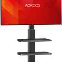 Floor TV Stand for 32-65" TVs, Swivel TV Mount Stand with Tilting, 8 Level Height Adjustable Tall TV Base Stand for Living Room/Bedroom, Holds up to 88 lbs, MAX VESA 400x400mm