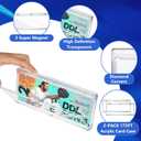 DEDC Magnetic Card Holder Horizontal Booklet Card Holder-175PT Magnet Case Trading Card Protector Baseball Cards One Touch Card Holder UV Protection Display Showcase PVC Free (2CT-187mm)